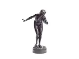 Martin Götze, patinated bronze figure of 'Die Stille ('The Quiet)', patinated bronze