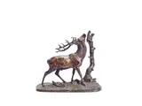 late 19th century patinated bronze of 'Cerf À LA Branche No. 1' by Pierre-Jules Mêne, patinated bronze, sold Feb 2021