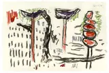 Günther Förg, Ohne Titel, 2008, Kohle, Ölstift und Tusche auf festem Papier