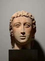 Max Laeuger, Mythischer überlebensgroßer Kopf. 1930er-Jahre, Terracotta