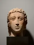 Max Laeuger, Mythischer überlebensgroßer Kopf. 1930er-Jahre, Terracotta