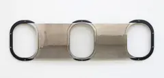 Mikhail Pirgelis, Argo, 2010, Poliertes Original-Flugzeugteil, Aluminium, Gummi