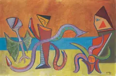 Werner Gilles, Laokoon, 1952, Öl auf Leinwand
