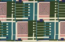 Fabric panel by Frank Lloyd Wright, c. 1955, Schumacher & Co, sold Jun 2008