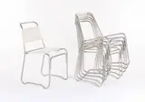 Jack Heaney, Group of aluminum chairs (6), c. 1950, Manufactured by Treitel-Gratz; distributed by Herman Miller