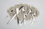 Allan Adler, Swedish Modern sterling flatware, c. 1940, Hand hammered Sterling Silver