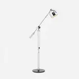 attribution Reggiani, adjustable floor lamp, c. 1965, chrome-plated and enameled steel, plastic
