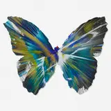 Butterfly Spin Painting by Damien Hirst, 2009, acrylic on paper, sold Mar 2020