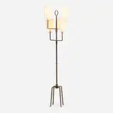 Tommi Parzinger, floor lamp, model 23, c. 1965, enameled iron, string shades