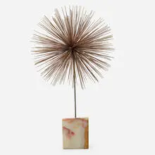 C. Jeré, Untitled (Dandelion), c. 1970, patinated steel, natural stone