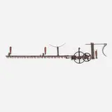 John C. Dettra Machine Co., Little Wonder two-person hedge trimmer, c. 1922, metal, wood, iron, steel