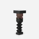Harold Balazs, pedestal, c. 1970, carved, stained, and ebonized wood