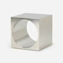 occasional table by Modern, painted plywood, polished aluminum veneer, sold Mar 2020