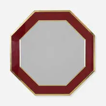 mirror by Jean Claude Mahey, c. 1975, brass, mirrored glass, lacquer on wood, sold Mar 2020
