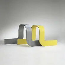 Tony DeLap, Triple Trouble, 1966, aluminum and baked enamel
