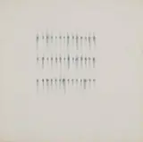 Edda Renouf, Incised Lines and Pastel, 1975, pencil and pastel chalk on Arches rag paper