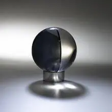 Ronald Mallory, Diffused Mercury, 1969, mercury suspended in lucite sphere, steel