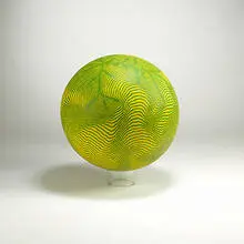 Henry C. Pearson, Lime Tree Bower, 1965, painted papier mache globe, plexiglass stand
