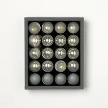 John Willenbecher, untitled, 1964, box with silver-coated glass balls