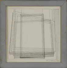 Richard Pettibone, Frame Drawing #8, 1974, pencil on ragboard, original painted frame