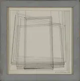 Richard Pettibone, Frame Drawing #8, 1974, pencil on ragboard, original painted frame