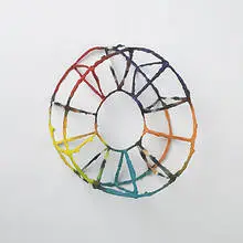 Alan Shields, Yoni Smile, 2000, watercolor on cotton pulp dipped galvanized steel armature