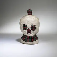 Earl Staley, Cookie Jar Scull, 1983, painted ceramic