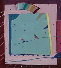 untitled by Marianne Stikas, 1980, oil on canvas mounted on wood, sold May 2004