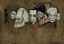 Irene V. Clark, Metamorphosis of the Black Man, c.1965, oil on board