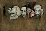 Irene V. Clark, Metamorphosis of the Black Man, c.1965, oil on board