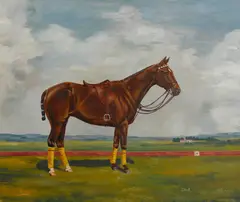 James Slick, Portraits of race horses (a group of three), all oil on canvas