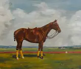James Slick, Portraits of race horses (a group of three), all oil on canvas
