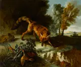 Jean-Baptiste Oudry, A fox with grouse; and a companion painting (a pair), both oil on canvas