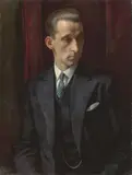 Albert Henrich, Porträt eines Mannes (Willi Henrich?), 1929, Öl auf Leinwand