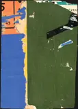 Raymond Hains, Décollage. 1960er Jahre, Plakatabriß auf Karton