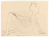 Nu assis, de profil by Pablo Picasso, 1947, Lithographie auf Arches-Velin, sold May 2014