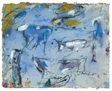 GB–1/1996 by Emil Schumacher, 1996, Mischtechnik auf dickem, leicht genarbtem Velin, sold May 2014