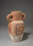 Pablo Picasso, Vase with pastel decoration, 1953, Tonvase, mit Pastellfarben gefasst. Höhe: 31 cm (12 ¼ in.)