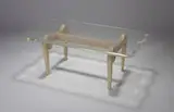 Paul Laszlo, Coffee table with Greek Key base and Lucite top