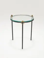End table by Jacques Adnet, c. 1950, sold Jun 2008
