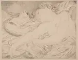 Léonard-Tsuguharu Foujita, La Femme au Chat, Drypoint etching