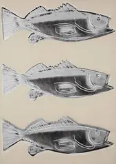 Fish by Andy Warhol, 1983, Screenprint on wallpaper, sold Jun 2008