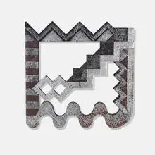 Oluf Gravesen, Wallhanging in Nails, 1978, nails, painted wood