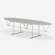 coffee table by Teruaki Ohashi, c. 1985, enameled aluminum, wire, sold Mar 2020