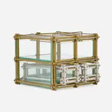 Aaron Kellner, Untitled (Box), 2003, glass, brass, aluminum