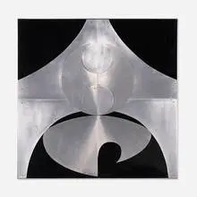 Francois Monnet, Untitled, c. 1970, aluminum construction on masonite