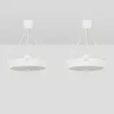 Olivier Gagnère, Triton chandeliers, pair, c. 1990, cast plaster, nylon