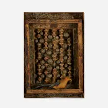 Barry Cohen, Bird with Balls, 1988, wood, eggs, and paper