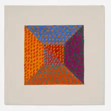 Untitled by Kazuko Inoue, c. 1980, acrylic on paper, sold Mar 2020
