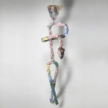Michael Lucero, untitled, 1982, ceramic, steel, wire